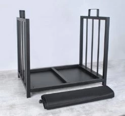 OpenHaard Set / Haardstel Voor Houtkachel Bestaande Uit Houtmand Met Uitneembare Hoes Voor Haardhout & Kachelhout + 5 Delige Set Met Haard & Kachel Accessoires Tang Pook Schep Borstel In Stabiele Standaard - Nu Met 30 Aanmaakblokjes - Haard Vuurkorf -Philips Hue Winkel 1200x1118 6