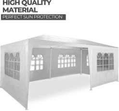 MaxxGarden Partytent - Paviljoen - 300 X 600 X 250 Cm - Met Zijwanden - Waterdicht Pro - 32mm Buizen – Wit 15 MaxxGarden Partytent - Paviljoen - 300 X 600 X 250 Cm - Met Zijwanden - Waterdicht Pro - 32mm Buizen – Wit -Philips Hue Winkel 1200x1119 4