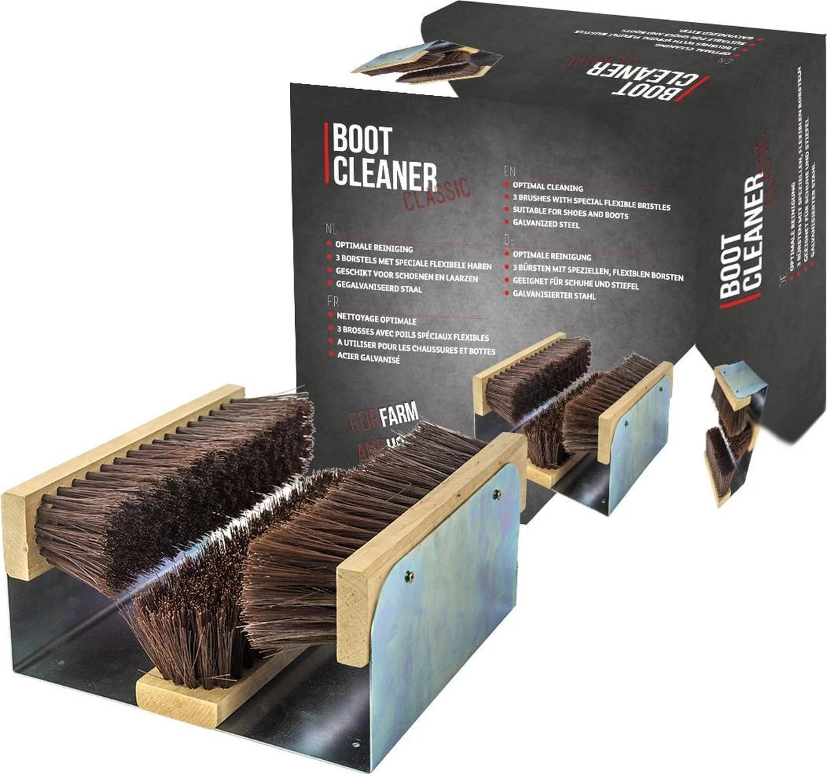 Boot Cleaner Voetenveger Met 3 Bezems 5 Boot Cleaner Voetenveger Met 3 Bezems - Afbeelding 3