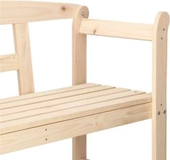 Merkloos Springos Tuinbank | Tuinbankje | Zitbank Buiten | Naaldhout | 119 X 78 X 45 Cm | Licht -Philips Hue Winkel 1200x1126 1