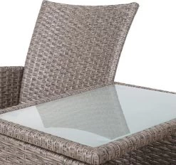 Casaria Tuinbank Polyrattan - 2-Zits Incl.Tafel - Weerbestendig Beige -Philips Hue Winkel 1200x1126 5