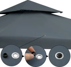 Casaria Paviljoen Lorca 3x3m - UV-bescherming 50+ Metaal - Antraciet -Philips Hue Winkel 1200x1127 2