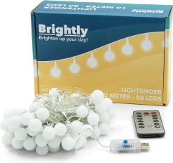 Brightly® Lichtsnoer Van 10 Meter LED – Op USB – Voor Binnen En Buiten – Warm Wit Lichtslinger – Tuinverlichting Met Lampjes Slinger – LED Fairy Lights – Waterdicht -Philips Hue Winkel 1200x1128 8