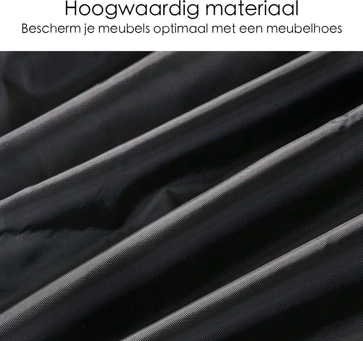 Merkloos Beschermhoes Voor Tuinmeubelen - 250x250x90cm - Zwart 8 Merkloos Beschermhoes Voor Tuinmeubelen - 250x250x90cm - Zwart - Afbeelding 6