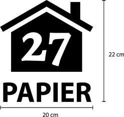 Goldengifts.nl - Container Sticker - 4 Delig Voordeelset - Huisnummer - GFT - REST - PAPIER - PMD - 20x22 Cm - Wit -Philips Hue Winkel 1200x1131 12