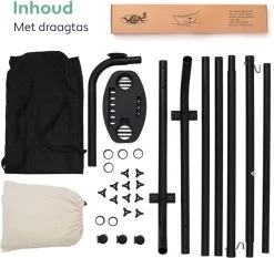 Vita5 Hangmat Met Standaard – 2 Persoons – Incl. Bekerhouder – 205kg Draaggewicht – Beige/Wit -Philips Hue Winkel 1200x1133 4