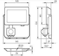 Philips Decoflood - Floodlight - Zwart - 1x20W - Met Sensor -Philips Hue Winkel 1200x1135 3