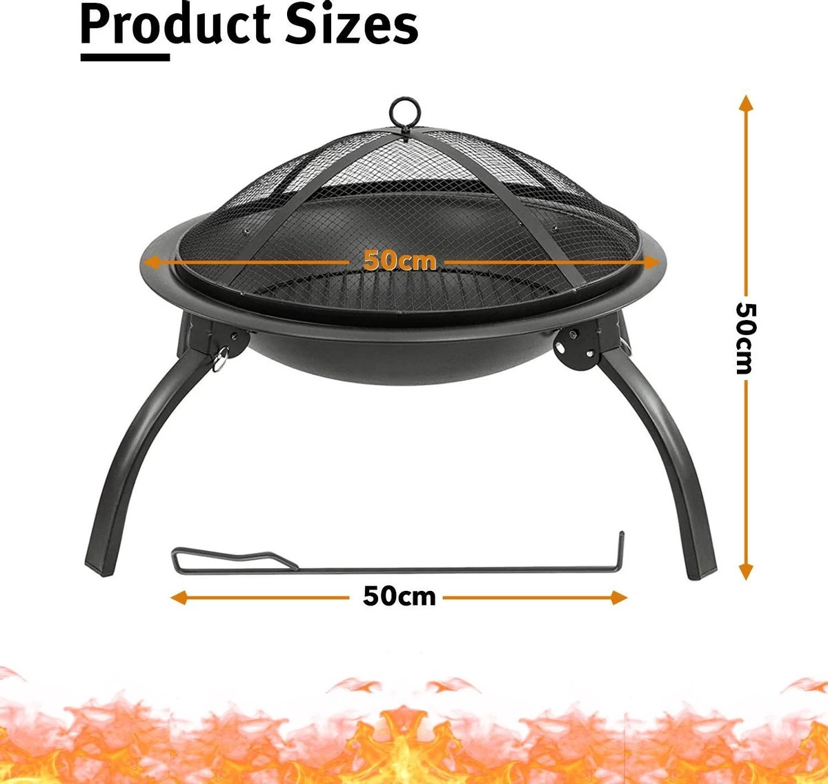 MaxxGarden Vuurschaal - Terrashaard - Vuurkorf - Opvouwbaar - Rond - 56cm 13 MaxxGarden Vuurschaal - Terrashaard - Vuurkorf - Opvouwbaar - Rond - 56cm - Afbeelding 11