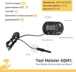 Tool Meister AQM1- Aquarium Thermometer Met Sonde - Binnen & Buiten - Koken/Zwembad/Koelkast- 1 Meter - Zwart - Incl Batterijen -Philips Hue Winkel 1200x1137 8