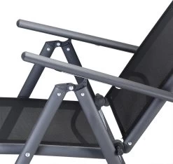 Tuinset 4 + 1 Klapstoelen Tuintafel – Aluminium 80x80cm - Grijs -Philips Hue Winkel 1200x1138