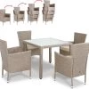 Casaria Polyrattan Tuinset - 4 Stoelen & Tafel 90x90 Cm - Beige Grijs 2 Casaria Polyrattan Tuinset - 4 Stoelen & Tafel 90x90 Cm - Beige Grijs -Philips Hue Winkel 1200x1138 5