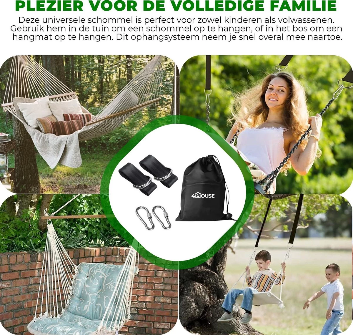 4House Ophang Koord Voor Hangmat, Hangstoel / Schommel - Hangmat Bevestigingsset Inclusief Haken - Karabijnhaak - Hangmat Standaard -Schommelophangset - Hangmat Ophangsysteem -150cm - Tot 1000kg - Boomvriendelijke Hangmat Ophangset - Set Van 2Stuks 10 4House Ophang Koord Voor Hangmat, Hangstoel / Schommel - Hangmat Bevestigingsset Inclusief Haken - Karabijnhaak - Hangmat Standaard -Schommelophangset - Hangmat Ophangsysteem -150cm - Tot 1000kg - Boomvriendelijke Hangmat Ophangset - Set Van 2Stuks - Afbeelding 8