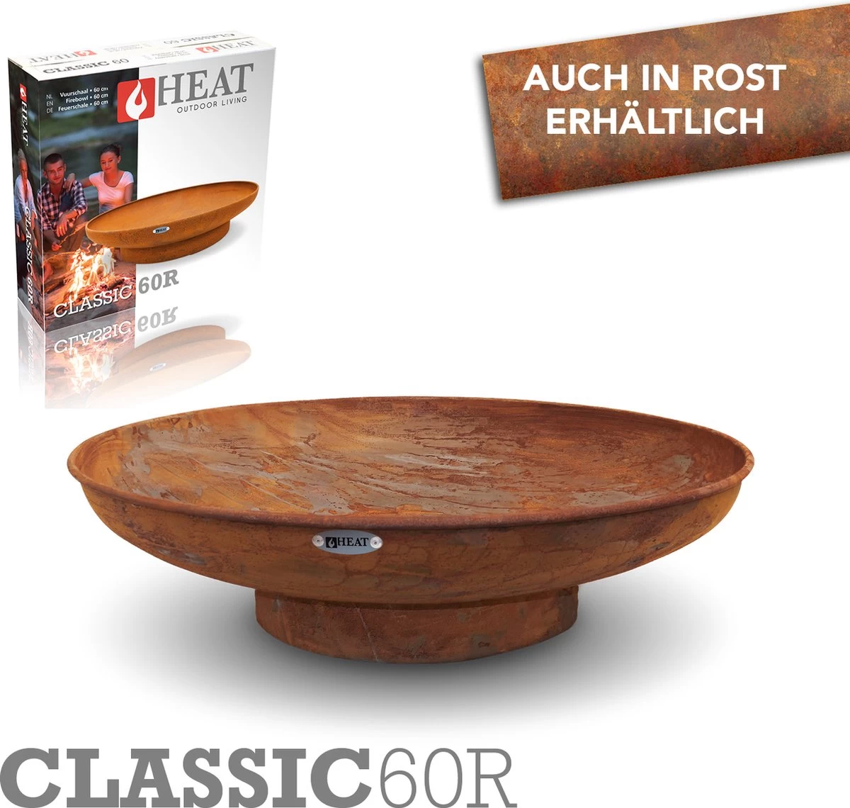 HEAT Outdoor Living - Vuurschaal Classic Ø 60 Cm Zwart - Staal - Vuurkorf - Vuurschaal BBQ - Vuurschaal Voor Buiten - Terraskachel - Tuinkachel Terrashaard - Vuurkorf Voor Buiten - Vuurkorf BBQ - Vuurton - Terraskachel - 60x60x16 Cm 9 HEAT Outdoor Living - Vuurschaal Classic Ø 60 Cm Zwart - Staal - Vuurkorf - Vuurschaal BBQ - Vuurschaal Voor Buiten - Terraskachel - Tuinkachel Terrashaard - Vuurkorf Voor Buiten - Vuurkorf BBQ - Vuurton - Terraskachel - 60x60x16 Cm - Afbeelding 7