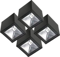 Set 4 Stuks LED Solar Cube Wandlamp Zwart Vierkant -Philips Hue Winkel 1200x1140 9