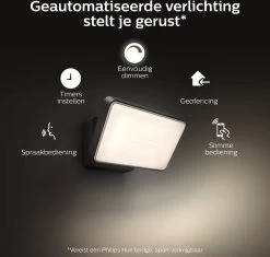 Philips Hue Outdoor Welcome Floodlight Schijnwerper - White - Zwart - 15W - IP44 -Philips Hue Winkel 1200x1141 6