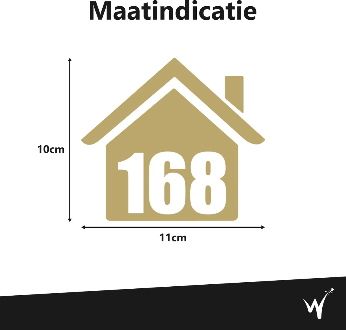 Container Sticker Huisnummer - Kliko Sticker - Huisnummer Sticker - Deursticker - Weerbestendig - 10 X 11 Cm - Goud 8 Container Sticker Huisnummer - Kliko Sticker - Huisnummer Sticker - Deursticker - Weerbestendig - 10 X 11 Cm - Goud - Afbeelding 6