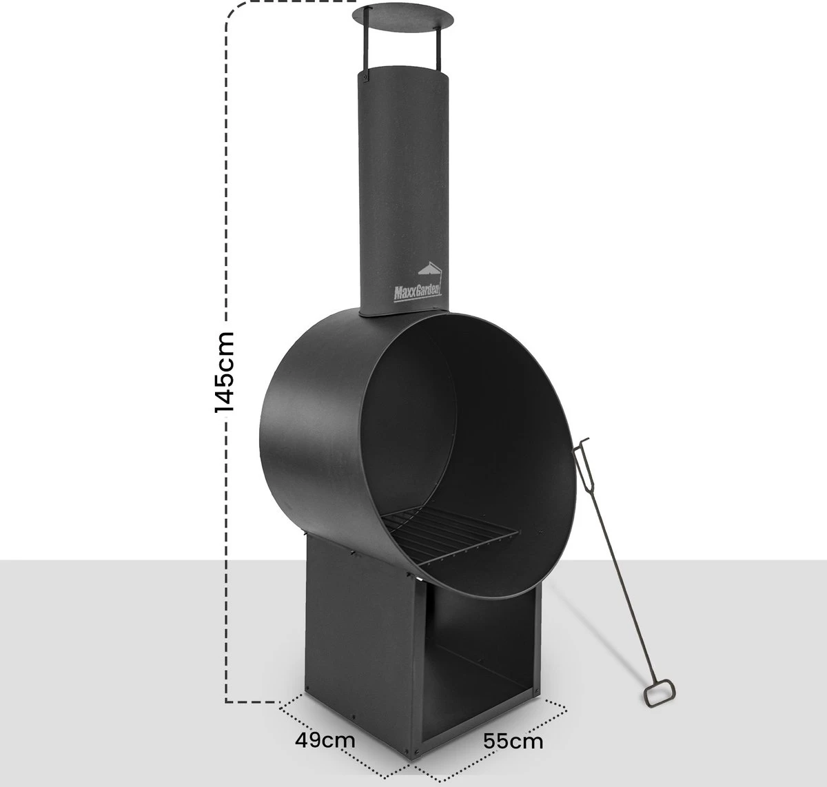 MaxxGarden Tuinhaard Grieks Archedius - Terrashaard - Vuurkorf - Terrasverwarmer - Terrasverwarming - Sfeerhaard - 55x49x145 Cm 8 MaxxGarden Tuinhaard Grieks Archedius - Terrashaard - Vuurkorf - Terrasverwarmer - Terrasverwarming - Sfeerhaard - 55x49x145 Cm - Afbeelding 6