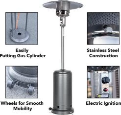 MaxxGarden Terrasverwarmer - Terrasverwarming Op Gas - Flameheather - Sfeerhaard - Verrijdbaar - 13000W - Incl. Hoes -Philips Hue Winkel 1200x1142 9