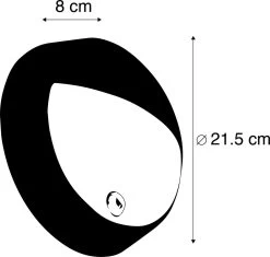 QAZQA Hortus - Moderne LED Buitenlamp Met Bewegingsmelder | Bewegingssensor | Sensor Voor Buiten - 1 Lichts - D 80 Mm - Zwart - Buitenverlichting -Philips Hue Winkel 1200x1143 10