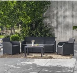 Keter Tuinbank 2-zits Rosalie Grafietkleurig -Philips Hue Winkel 1200x1147 1