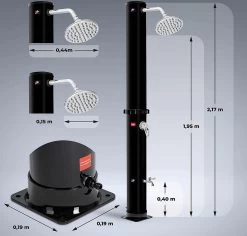 Sens Design Tuindouche – Solar Buitendouche – Zwart – 35 Liter -Philips Hue Winkel 1200x1148 14