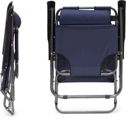 Relaxdays Ligstoel Inklapbaar - Ligbed Met Hoofdsteun - Strandstoel Verstelbaar - Camping - Donkerblauwe -Philips Hue Winkel 1200x1148 2