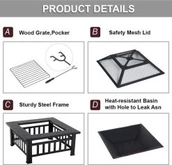 RJRQuality Vuurschaal 80 Cm BBQ Terrashaard Barbecue Vuurkorf Tuinhaard Met Vonkenscherm En Hoes 24 RJRQuality Vuurschaal 80 Cm BBQ Terrashaard Barbecue Vuurkorf Tuinhaard Met Vonkenscherm En Hoes -Philips Hue Winkel 1200x1150 11