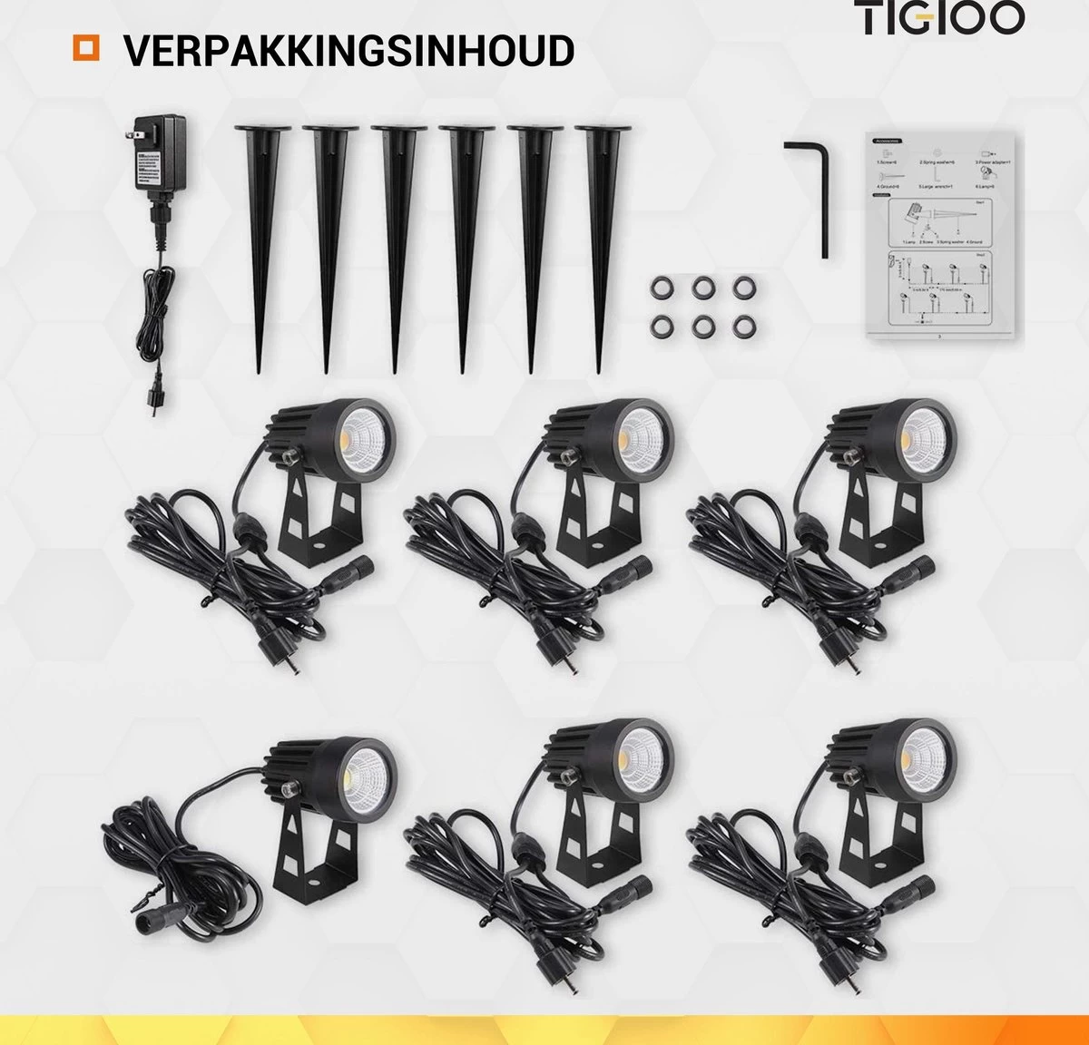 TIGIOO LED Tuinspot Buitenverlichting - 6 Tuinlampen - Tuinverlichting - Waterdicht (6 PACK) 4 TIGIOO LED Tuinspot Buitenverlichting - 6 Tuinlampen - Tuinverlichting - Waterdicht (6 PACK) - Afbeelding 2