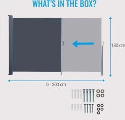 Silvergear® - Uittrekbaar Windscherm - Weerbestendig - 180 X 300 Cm - Kwalitatief Materiaal 13 Silvergear® - Uittrekbaar Windscherm - Weerbestendig - 180 X 300 Cm - Kwalitatief Materiaal -Philips Hue Winkel 1200x1152 18