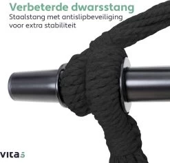Vita5 XXL Hangstoel | Binnen&Buiten Hangnest | Incl. 2 Kussens En Boekenvak | Volwassenen&Kinderen | Hangmatstoel Tot 225kg | Donkergroen -Philips Hue Winkel 1200x1152 2