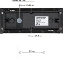 HOFTRONIC Lowa - LED Wandlamp Rechthoek - Up And Down Light (2 Lichts) - 6 Watt 3000K Warm Wit Licht - Modern Design - IP54 Waterdicht - Geschikt Als Binnen En Buiten Wandlamp - 3 Jaar Garantie -Philips Hue Winkel 1200x1152 9