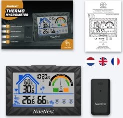 NueNext Draadloos Weerstation Binnen En Buiten - Met Aanraak Scherm - Batterijen Tot Halfjaar Mee - 30m Bereik Sensor - Digitale Thermometer & Hygrometer In 1 - Luchtvochtigheidsmeter -Philips Hue Winkel 1200x1153 10