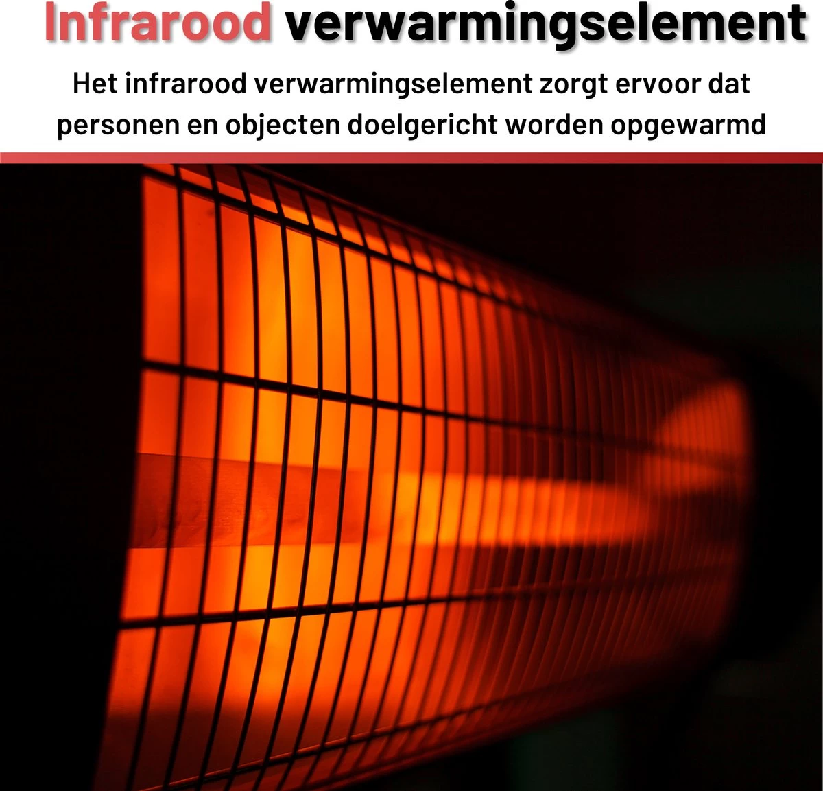 Crown Professional Heater – Elektrische Kachel – Terrasverwarmer – Heaters Elektrisch – 2300 Watt – Met Indicatielamp – Met Thermostaat – Binnen En Buiten Gebruik – 2 Jaar Garantie 5 Crown Professional Heater – Elektrische Kachel – Terrasverwarmer – Heaters Elektrisch – 2300 Watt – Met Indicatielamp – Met Thermostaat – Binnen En Buiten Gebruik – 2 Jaar Garantie - Afbeelding 3