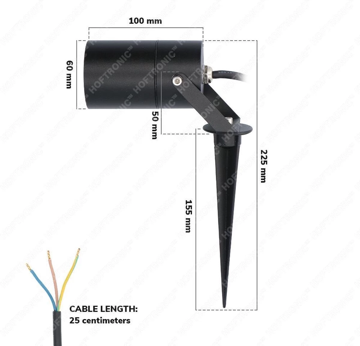 3x HOFTRONIC Spikey - Tuinspot Voor Buiten - LED - Zwart - 2700K Warm Wit - Waterdicht - 5 Watt - 400 Lumen - 230V - Verwisselbare GU10 Lamp - Prikspot Met Grondspies - Richtbaar - Aluminium - Voor Het Uitlichten Van Planten/struiken En Bomen 11 3x HOFTRONIC Spikey - Tuinspot Voor Buiten - LED - Zwart - 2700K Warm Wit - Waterdicht - 5 Watt - 400 Lumen - 230V - Verwisselbare GU10 Lamp - Prikspot Met Grondspies - Richtbaar - Aluminium - Voor Het Uitlichten Van Planten/struiken En Bomen - Afbeelding 9