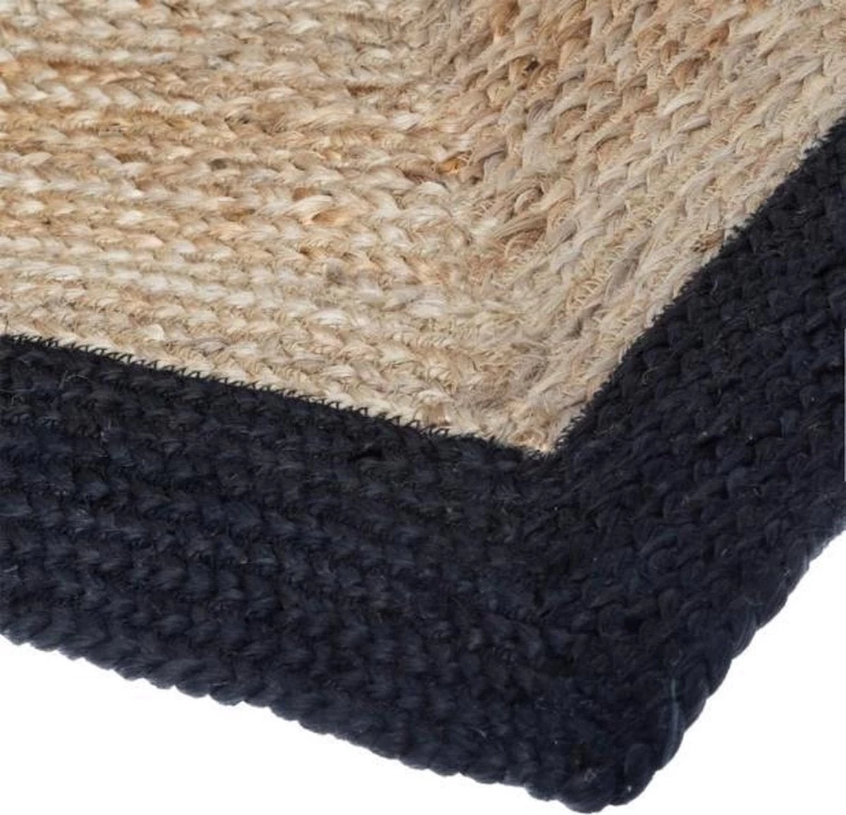 Jute Kleed Met Zwarte Rand 170 Cm X 120 Cm 5 Jute Kleed Met Zwarte Rand 170 Cm X 120 Cm - Afbeelding 3