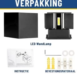 WRH - Set Van 2 Wandlamp Binnen Industrieel - Wandlamp Buiten - Waterdicht IP65 - Industrieel Modern - Set Van 2 -Philips Hue Winkel 1200x1158 6