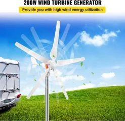 Vevor® Windmolen Generator - 500W - Nylon Vezelbladen - Windturbine - Windmolen - Windmolen Generator - Aerogenerator - Voor Huis Tuin Boot Marine Monitoring Of Straatverlichting - Windenergie - Met MPPT Controller -Philips Hue Winkel 1200x1159 12