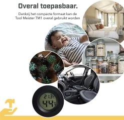 Tool Meister TM2 - Thermometer & Hygrometer - Luchtvochtigheidsmeter Voor Binnen/Koelkast - Zwart - Incl Batterijen -Philips Hue Winkel 1200x1159 5