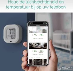 YUCONN Hygrometer Bluetooth - Temperatuurmeter Binnen En Buiten - Weerstation Draadloos - Luchtvochtigheidsmeter Binnen En Buiten - Digitaal Gratis App 20 YUCONN Hygrometer Bluetooth - Temperatuurmeter Binnen En Buiten - Weerstation Draadloos - Luchtvochtigheidsmeter Binnen En Buiten - Digitaal Gratis App -Philips Hue Winkel 1200x1159 6