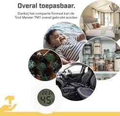 Tool Meister TM2 - Thermometer & Hygrometer - Luchtvochtigheidsmeter Voor Binnen/Koelkast - Wit - Incl Batterijen -Philips Hue Winkel 1200x1159 9