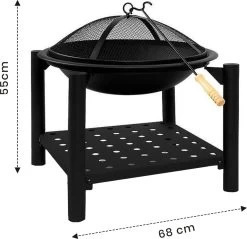 MaxxGarden Tuinhaard Grieks Zeus - Terrashaard - Vuurkorf - BBQ - Terrasverwarmer - Terrasverwarming - Sfeerhaard - 60cm - Zwart -Philips Hue Winkel 1200x1161 6