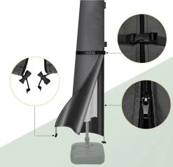 Kingsleeve Parasolhoes Tot Ø 330cm - Weerbestendig Robuust - Grijs -Philips Hue Winkel 1200x1163 1