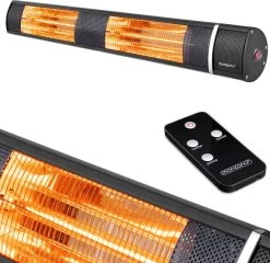 Monzana Infraroodstraler 3000W - 3 Standen Afstandsbediening - Zwart