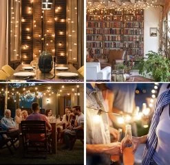 Novalits - Lichtsnoer Buiten & Binnen – Lichtslinger 16 Meter Met 25 LED's – Tuinverlichting Led - Sfeerverlichting - Prikkabel - Lampjes Slinger - Feestverlichting - Met Afstandsbediening & Dimfunctie - 4 Extra Leds -Philips Hue Winkel 1200x1166 11