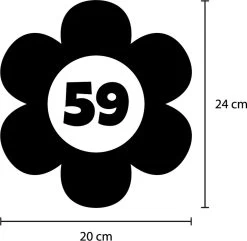 Goldengifts.nl - Container Sticker - 3 Delige Voordeelset - Bloem / Flower Met Huisnummer - 20 X 24 Cm - Wit - Kliko Sticker - Afvalcontainer - Kliko Sticker Voordeelset - Klikostickers - Huisnummer Sticker - Huisnummers - Weerbestendige Stickers -Philips Hue Winkel 1200x1169 10