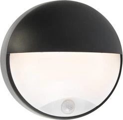 QAZQA Hortus - Moderne LED Buitenlamp Met Bewegingsmelder | Bewegingssensor | Sensor Voor Buiten - 1 Lichts - D 80 Mm - Zwart - Buitenverlichting -Philips Hue Winkel 1200x1169 2