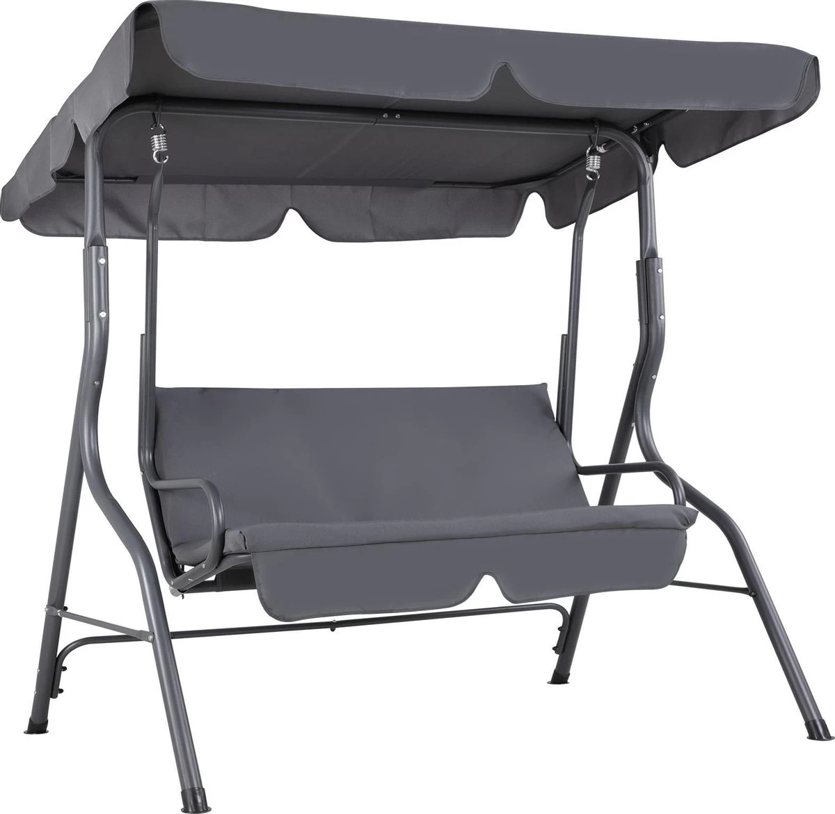 Merkloos Casaria Hollywood Schommel - Antraciet - Incl. Zonnekap 3 Merkloos Casaria Hollywood Schommel - Antraciet - Incl. Zonnekap