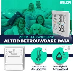 BALDR® Hygrometer - Thermometer - Luchtvochtigheidsmeter - Digitaal Weerstation - Voor Binnen - Wit -Philips Hue Winkel 1200x1171 20