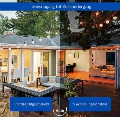 Merkloos Lichtsnoer Op Zonne-energie - Warm Wit - Tuinverlichting - Lichtslinger - 10M - Waterdicht - E27 Fitting - Warm Wit - Incl. 20 LED Lampen - Voor Binnen En Buiten - Solar Tuinverlichting -Philips Hue Winkel 1200x1171 6