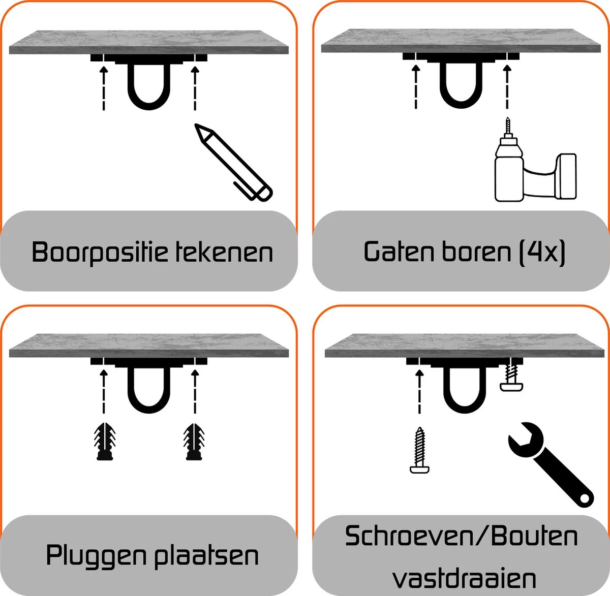 Plafondhaak – Voor Beton En Hout - Hangstoel – Hangmat – Bokszak – RVS – Binnen En Buiten – Ophangsysteem – Ophanghaak – 400KG 6 Plafondhaak – Voor Beton En Hout - Hangstoel – Hangmat – Bokszak – RVS – Binnen En Buiten – Ophangsysteem – Ophanghaak – 400KG - Afbeelding 4